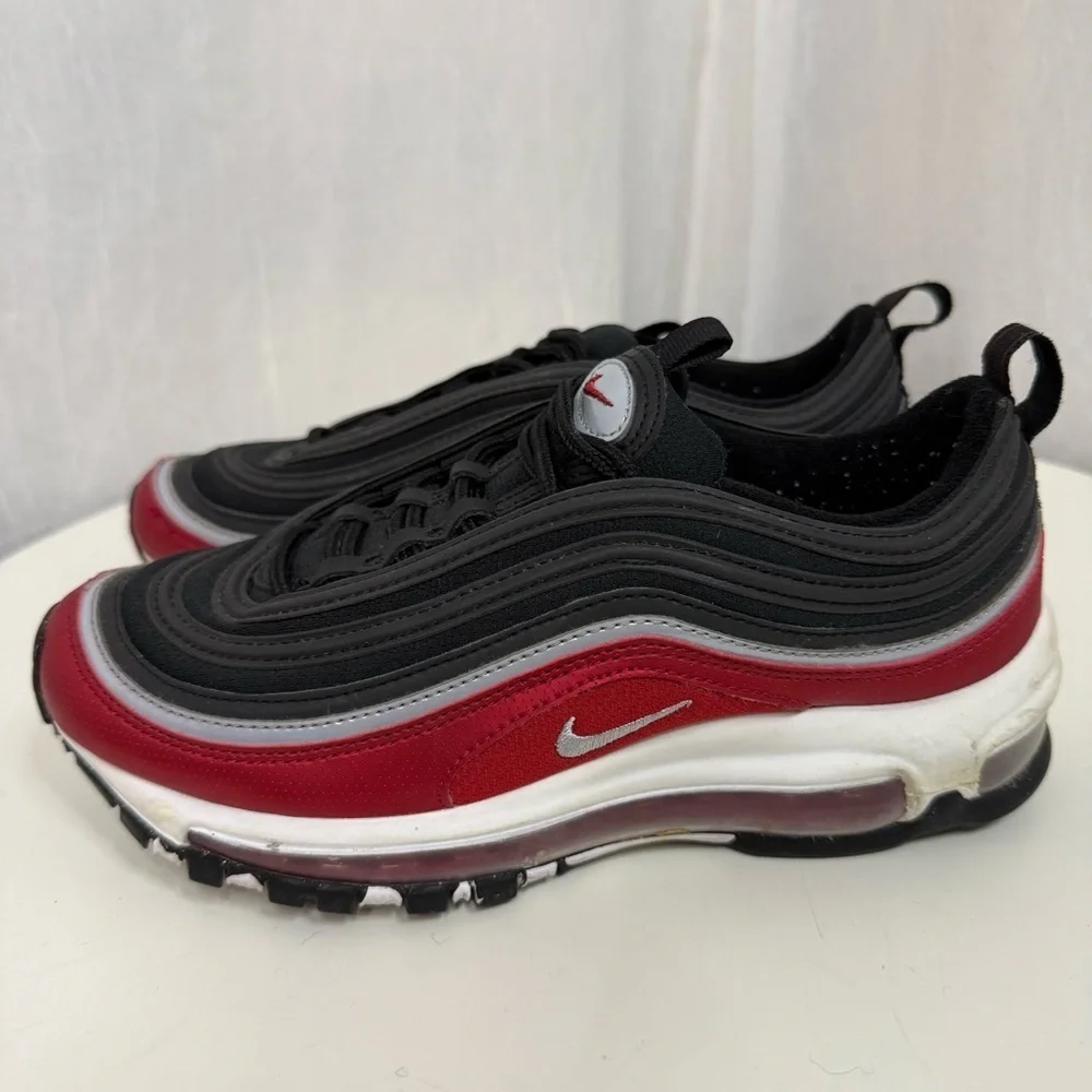 NIKE Air Max 97 SE GS 'Black Varsity Red' - Picture 7 of 13